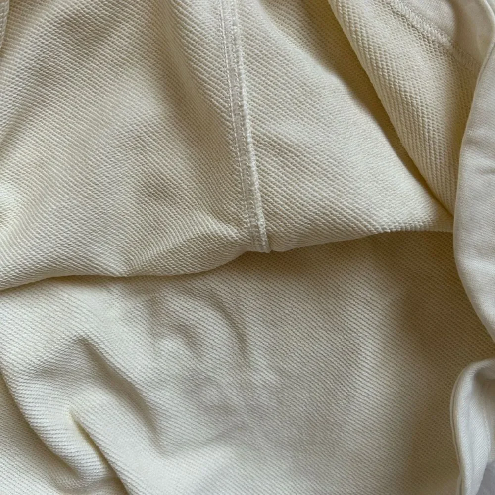 CRZ YOGA Cotton Sweat 17'' Jersey Skirt with Pockets, White Apricot, XS, NWT